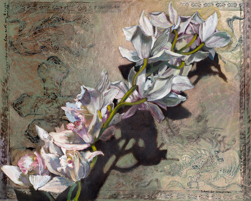 Anatomy of a Painting: White Orchid / Cambodian Print #1